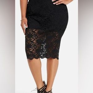 Torrid Lace pencil skirt